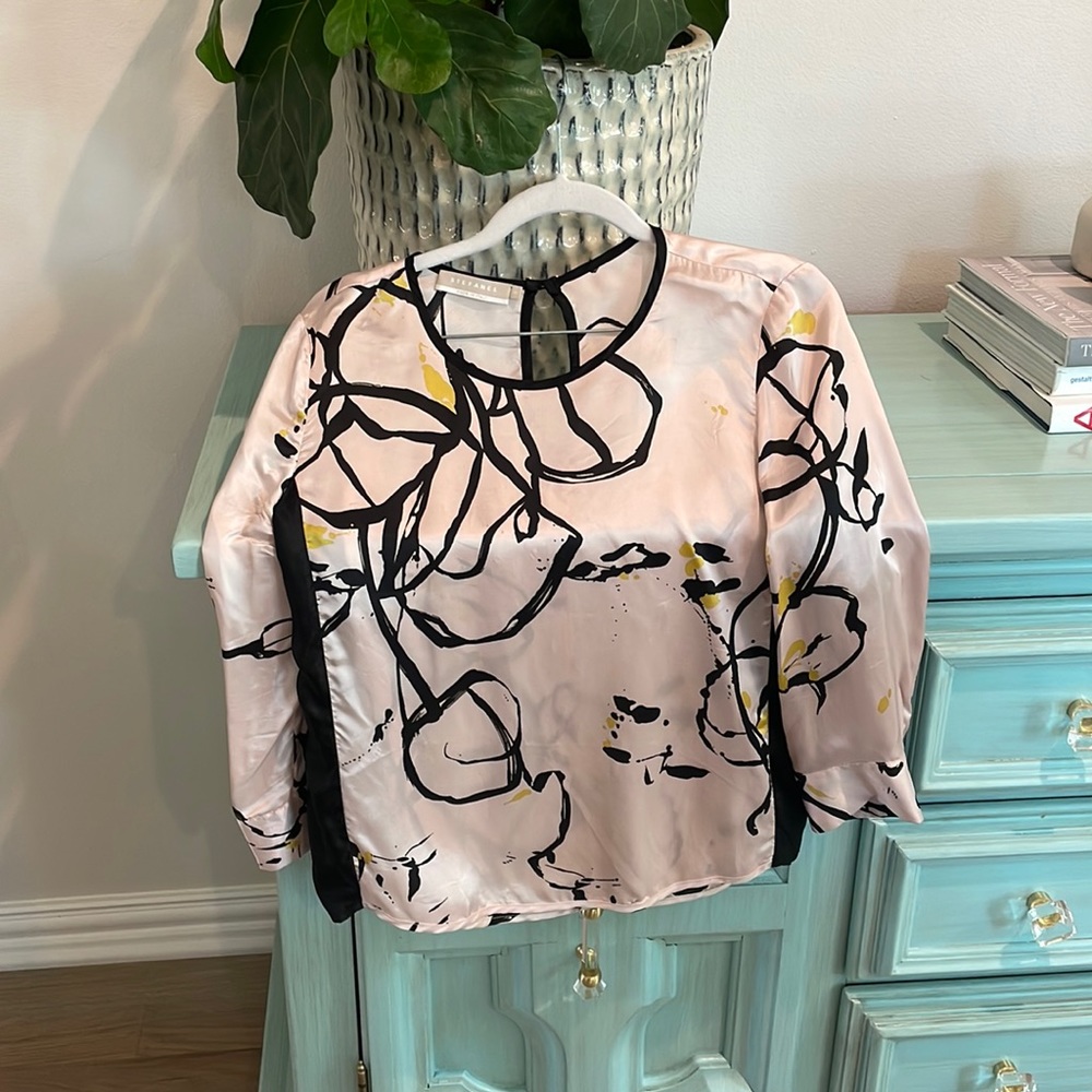 Silk anthropologie Stefanel blouse size XS
